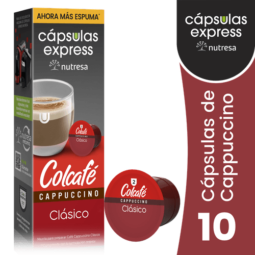 Cápsulas Express Nutresa Colcafé Cappuccino Clasico