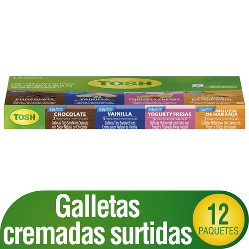 Galletas Tosh Cremadas surtidas x 12 unidades