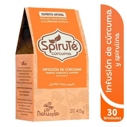 SpiruTé Cúrcuma Naturela 30 unidades