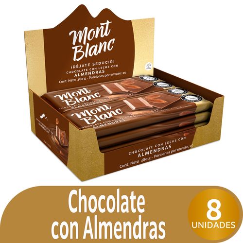 Montblanc Almendra chocolate de leche x 8 unidades