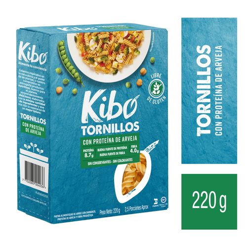 Pastas Kibo Tornillos con proteína de Arveja sin Gluten