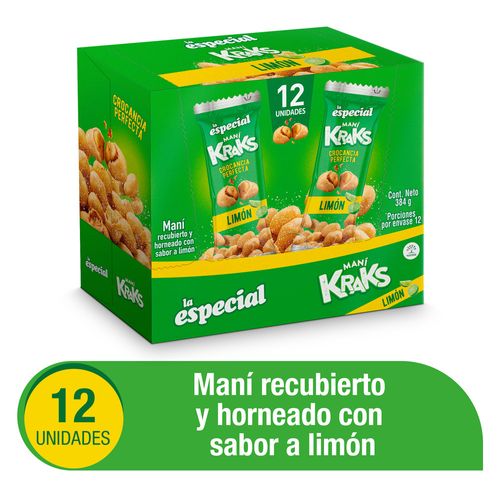 Maní La Especial Kraks Limon x 32gr