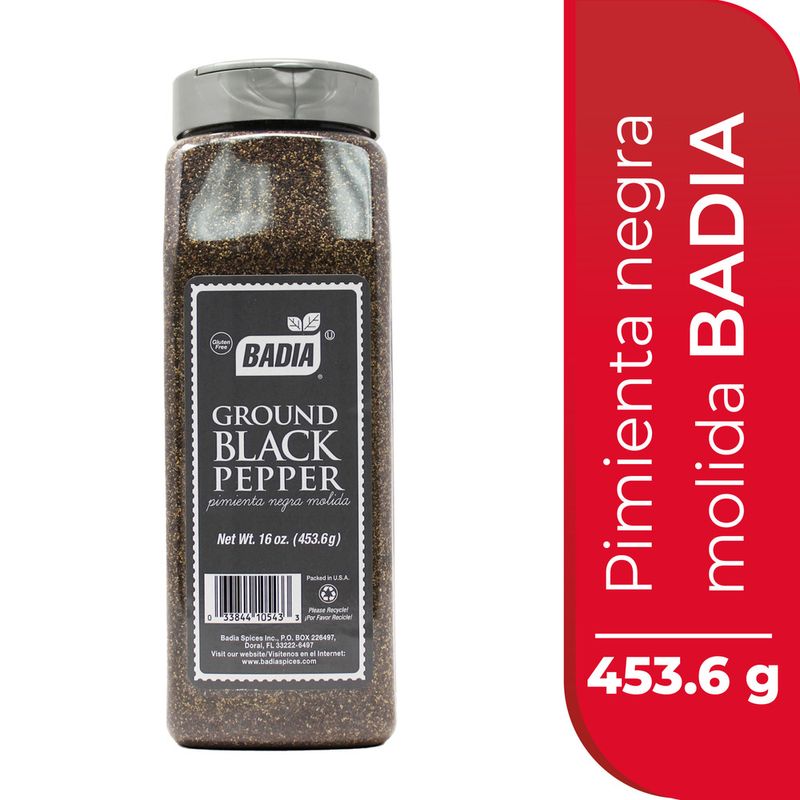 BADIA - Ground Black Pepper 16 oz - Pimienta Negra Molida