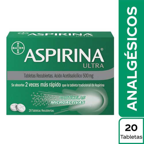 Aspirina Ultra Ácido Acetilsalicílico x 20 tabletas