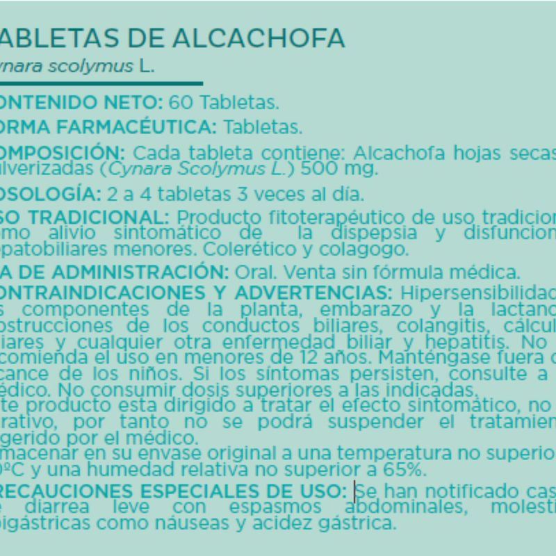 Tabletas-Alcachofa