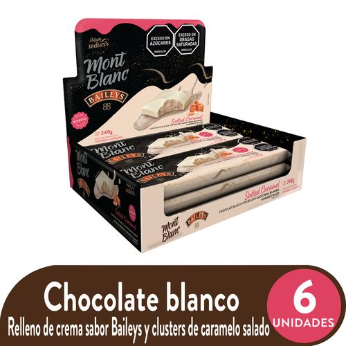Chocolatina Montblanc Baileys Salted Caramelo Plegadiza x 6 unidades