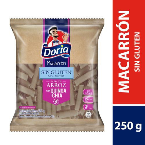 Pasta Doria Macarrones Sin Gluten Quinoa Chia