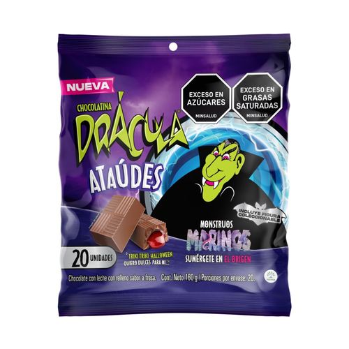 Chocolatina Dracula Ataudes bolsa x 20 unidades