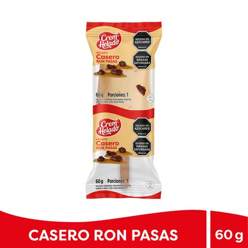 Helado CASERO Ron Pasas