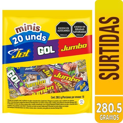 Jumbo Jet Gol Bolsa Surtida x 20 unidades