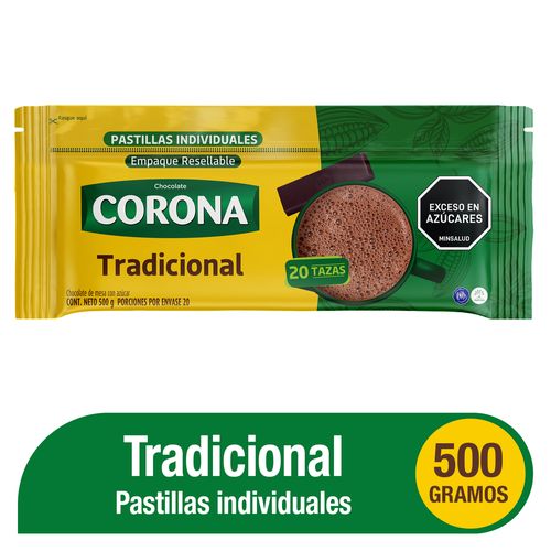 Chocolate Corona Tradicional x 20 pastillas
