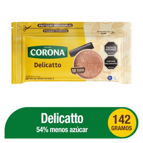 Chocolate Corona Delicatto, 54% menos azúcar