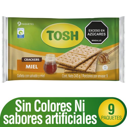 Galleta Tosh Miel FIT Bolsa 9x3