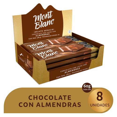 Chocolates Montblanc Almendra chocolate de leche x 8 unidades