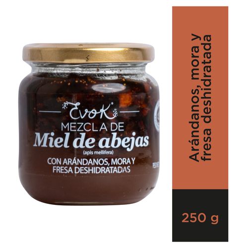 Miel con Arándanos, Mora y Fresa