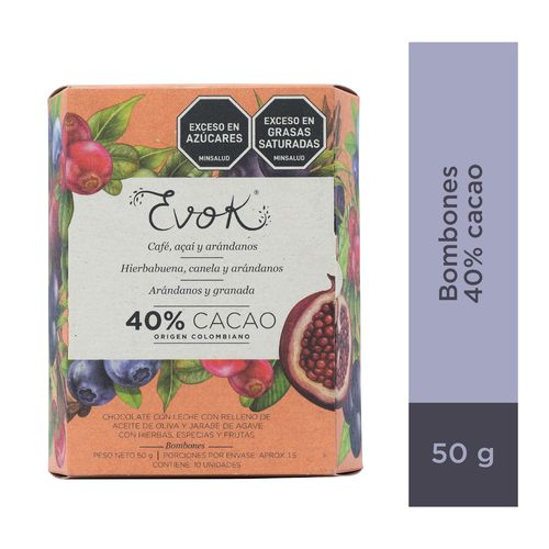 Bombones de chocolate sabores Surtidos por 10 unidades 40 % Cacao