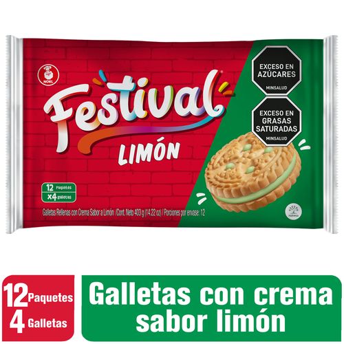 Galletas Festival Limón x 12 paquetes x 4 galletas