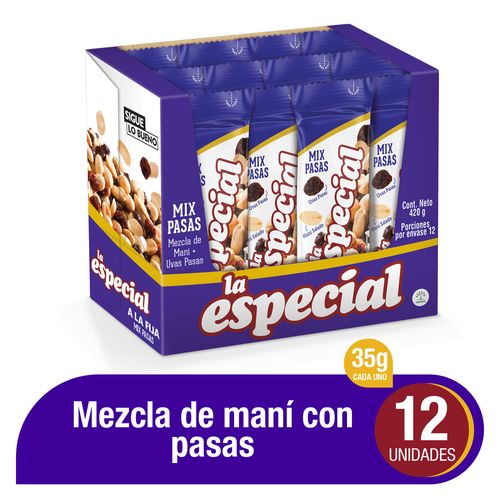 Maní La Especial Pasas x 35 gr