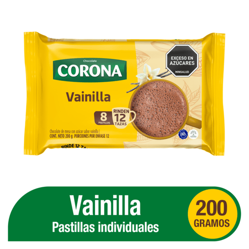 Chocolate Corona Vainilla x 8 pastillas
