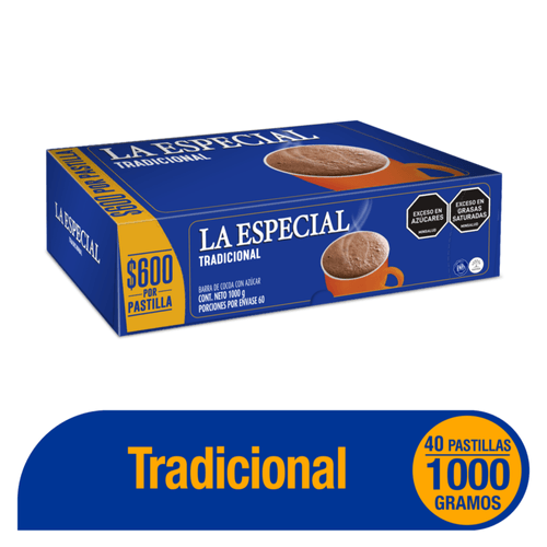 Chocolate La especial Tradicional Barra Cocoa