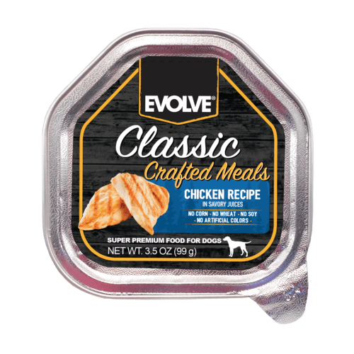 Dog Alimento Humedo EVOLVE Bandeja Classic Crafted Meals Pollo