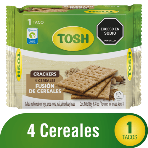 Galleta TOSH Fusion de Cereales taco x 1