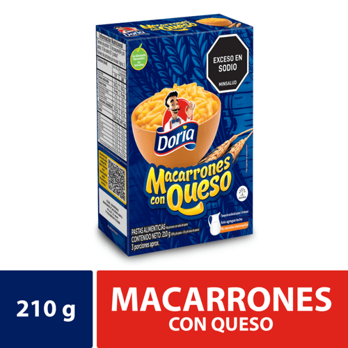 Pasta Doria Macarrón con Salsa de Queso