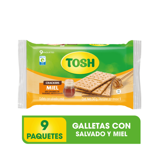 Galleta Tosh Miel FIT Bolsa 9x3