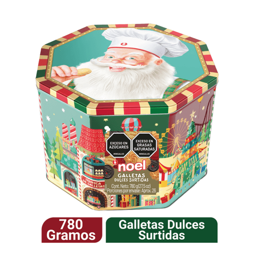 Galleta Navidad Noel Cofre Tambor