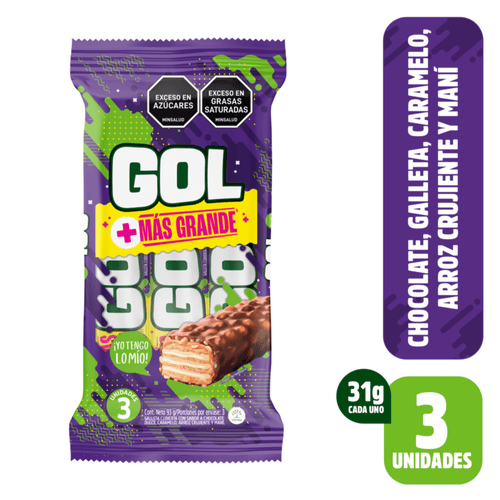 Chocolatina GOL Extracontenido x 31 gr