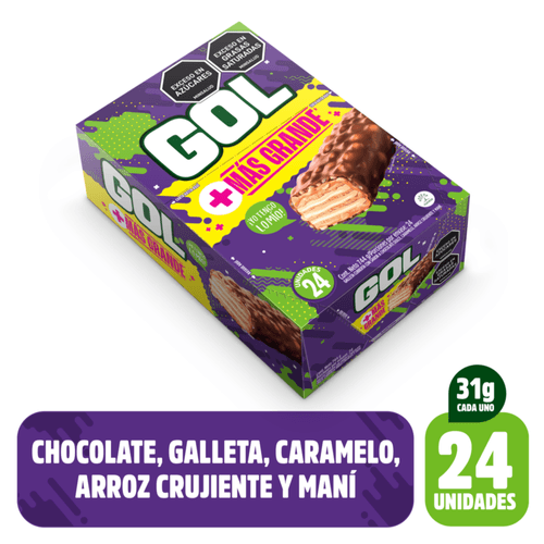 Chocolatina GOL Extracontenido x 31 gr