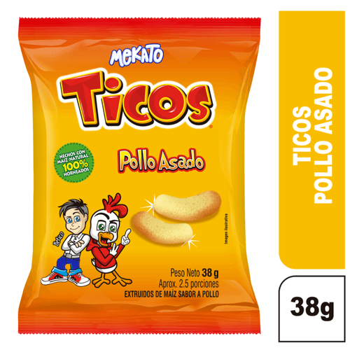 Ticos Pollo Asado Sin Sellos x 38 gr