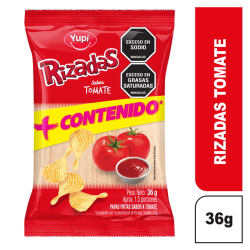 Rizadas Tomate Extracontenido x 36 gr